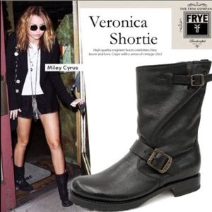 Frye Moto Black Boots boys sz 3.5 or 6